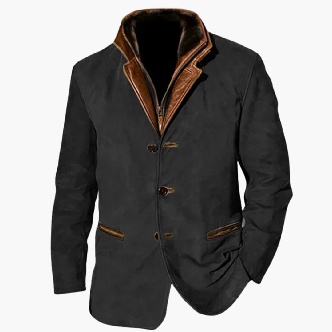 Men's jacket with button closure