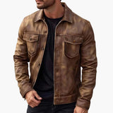 Men's jacket with button closure and chest pockets