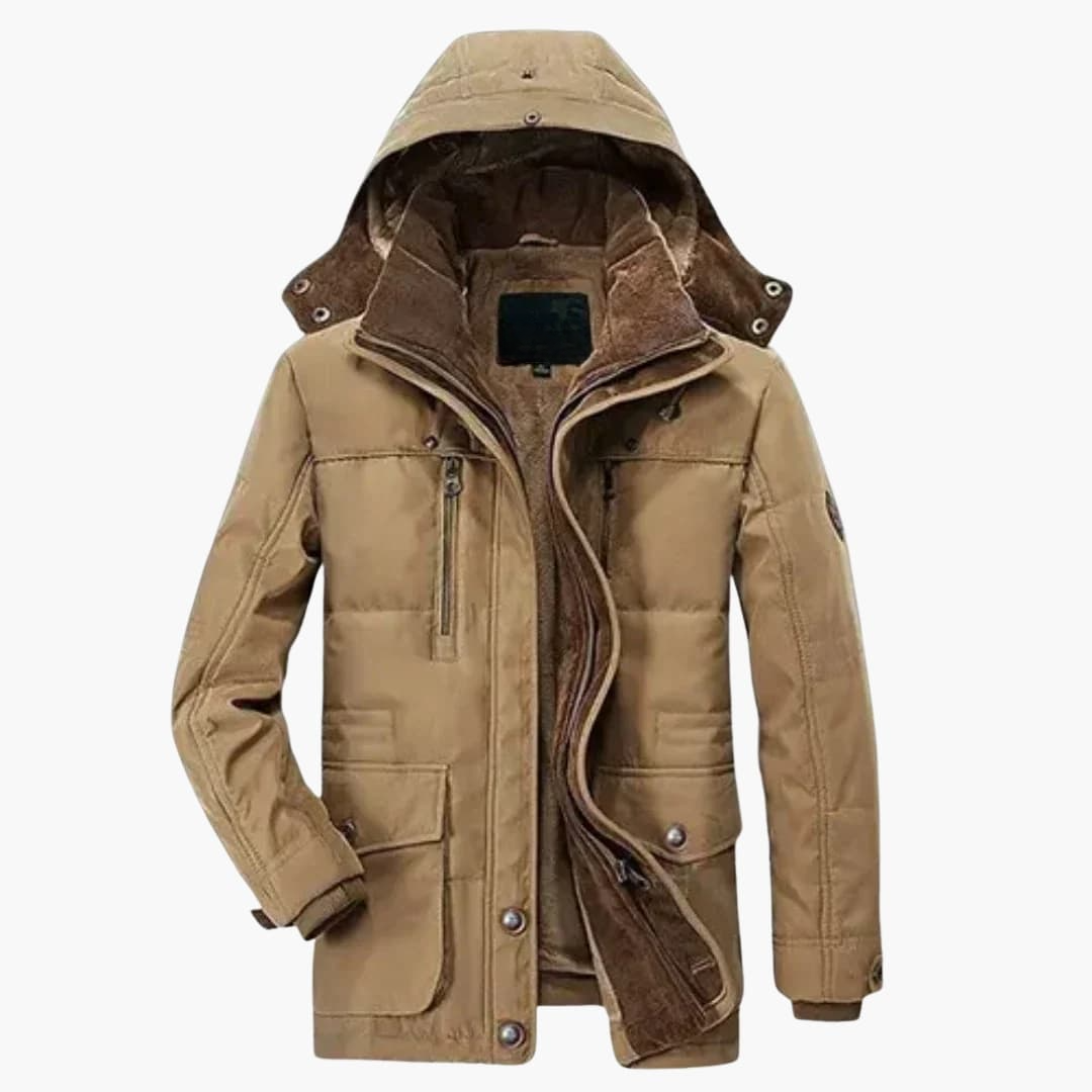 Men's jacket with zipper and hood