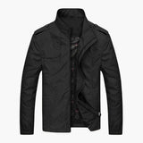 Men's jacket with zip closure and stand-up collar