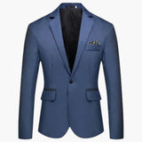 Men's jacket with notched lapel and flap pockets