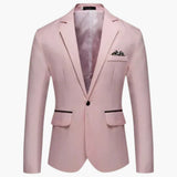Men's jacket with notched lapel and flap pockets
