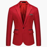 Men's jacket with notched lapel and flap pockets