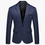 Men's jacket with notched lapel and flap pockets
