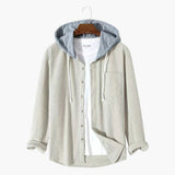 Men's corduroy jacket with hood
