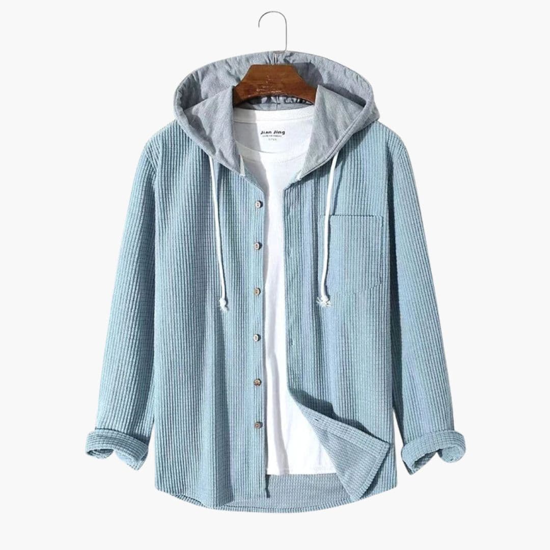 Men's corduroy jacket with hood