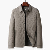 Men's quilted jacket with shirt collar