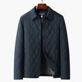 Men's quilted jacket with shirt collar