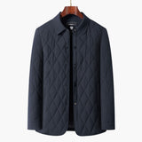 Men's quilted jacket with shirt collar