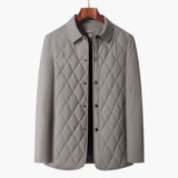 Men's quilted jacket with shirt collar