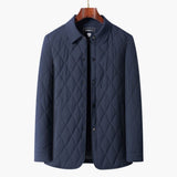 Men's quilted jacket with shirt collar