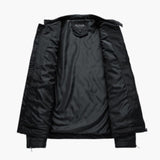 Men's quilted jacket with stand-up collar and zippered pockets