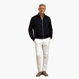 Men's quilted jacket with stand-up collar