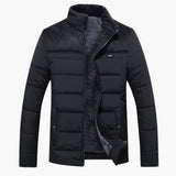 Men's quilted jacket with zippered pockets