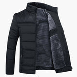 Men's quilted jacket with zippered pockets