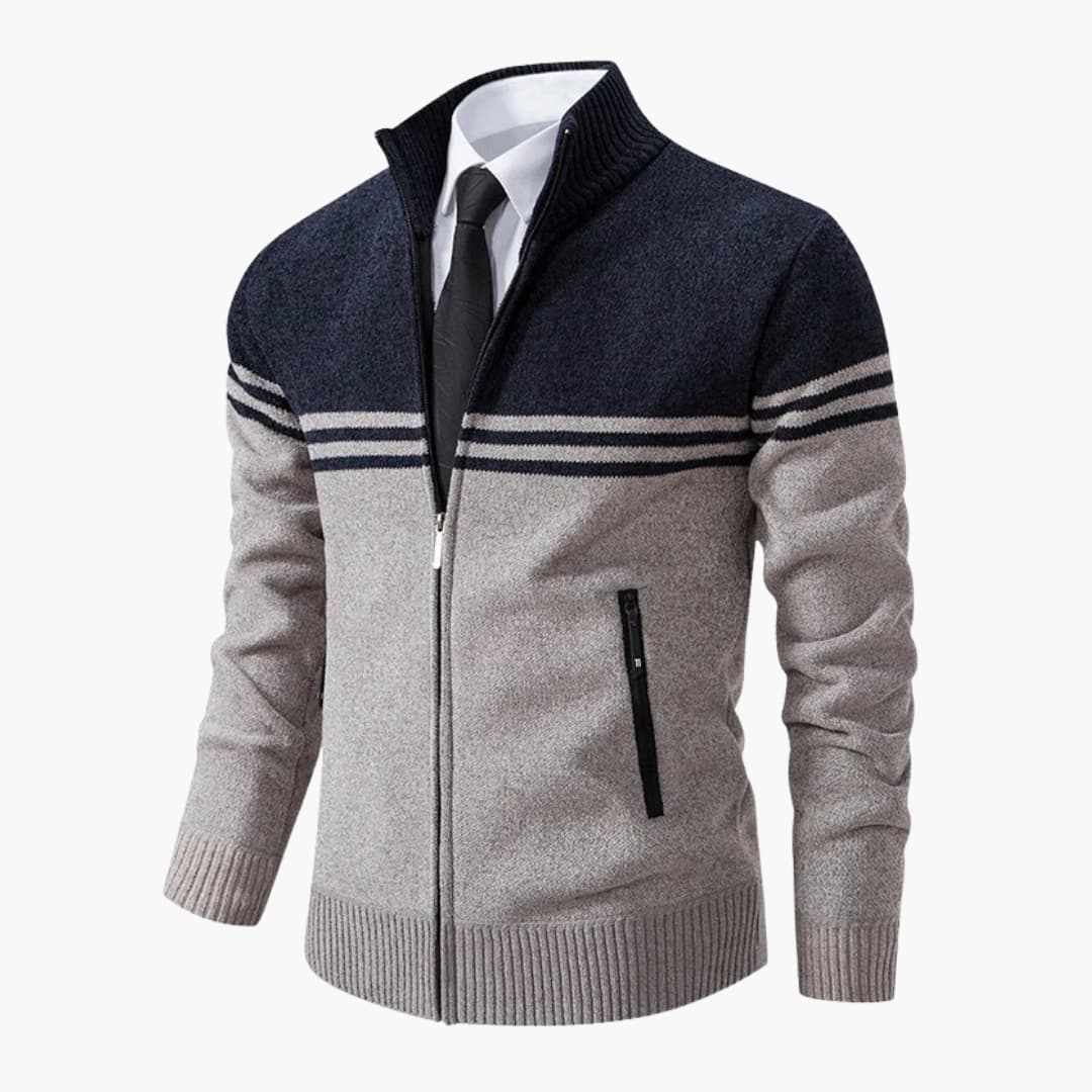 Men's zip-up jacket with long sleeves