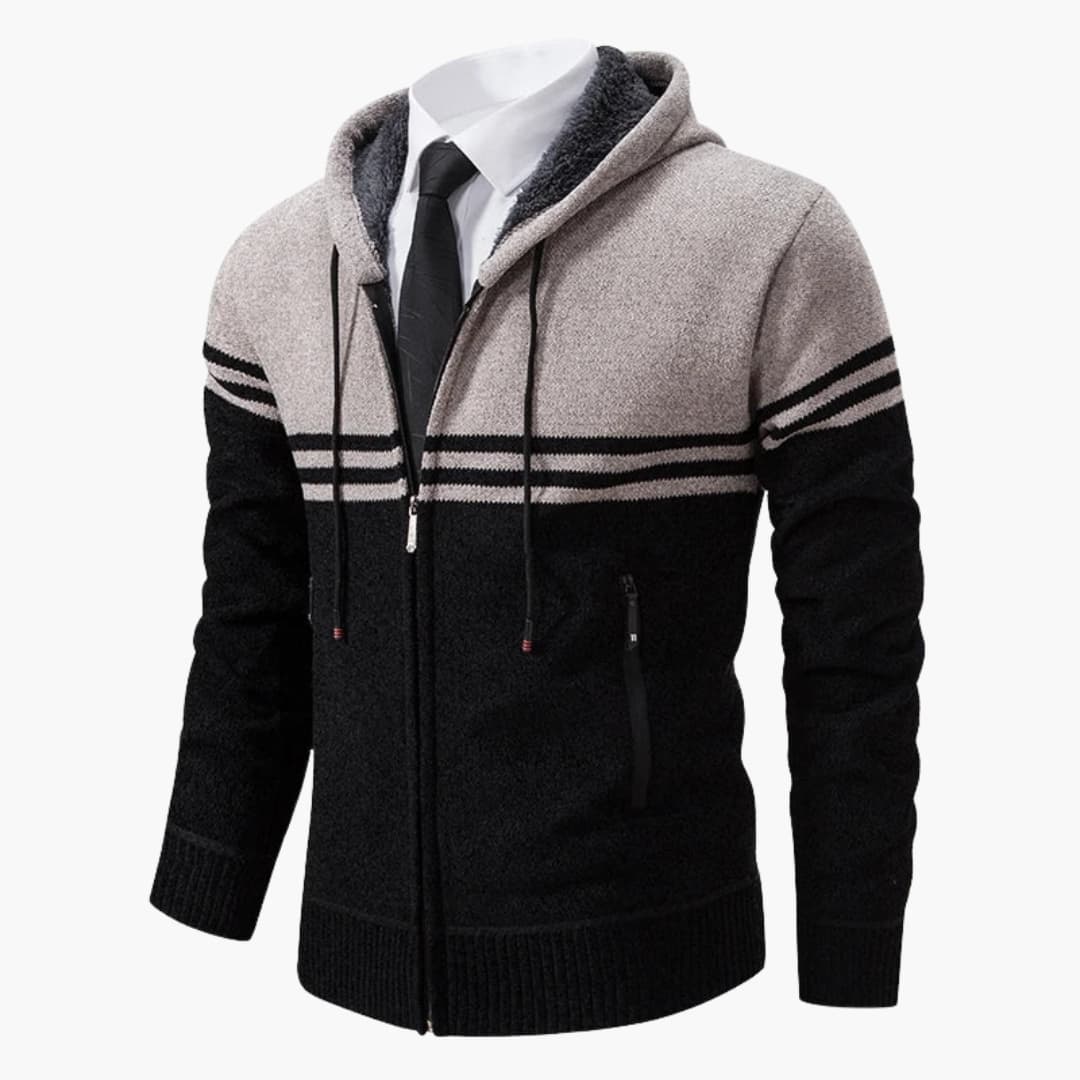 Men's zip-up jacket with long sleeves