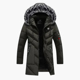 Men's quilted jacket with hood