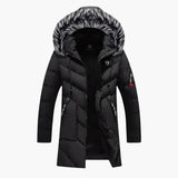Men's quilted jacket with hood