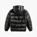 Men's quilted jacket with hood and quilted lining