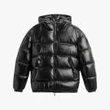 Men's quilted jacket with hood and quilted lining