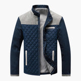 Men's quilted jacket with classic collar and side pockets