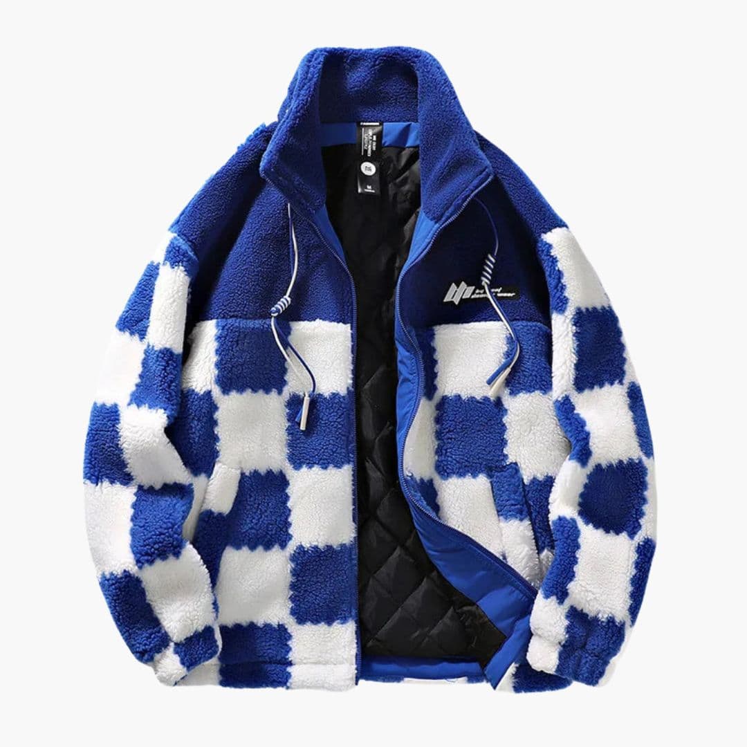 Men's fleece jacket with zipper closure