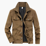 Men's jacket with button closure and front pockets