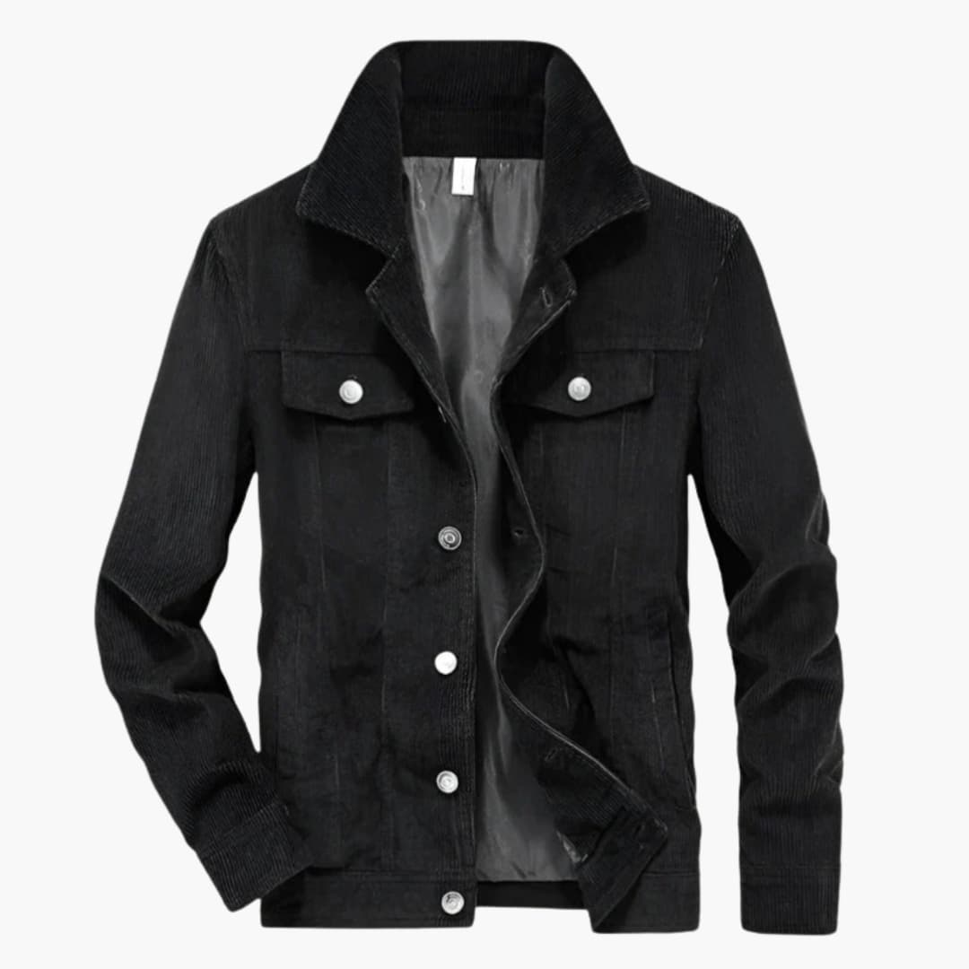 Men's jacket with button closure and front pockets