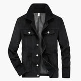 Men's jacket with button closure and front pockets