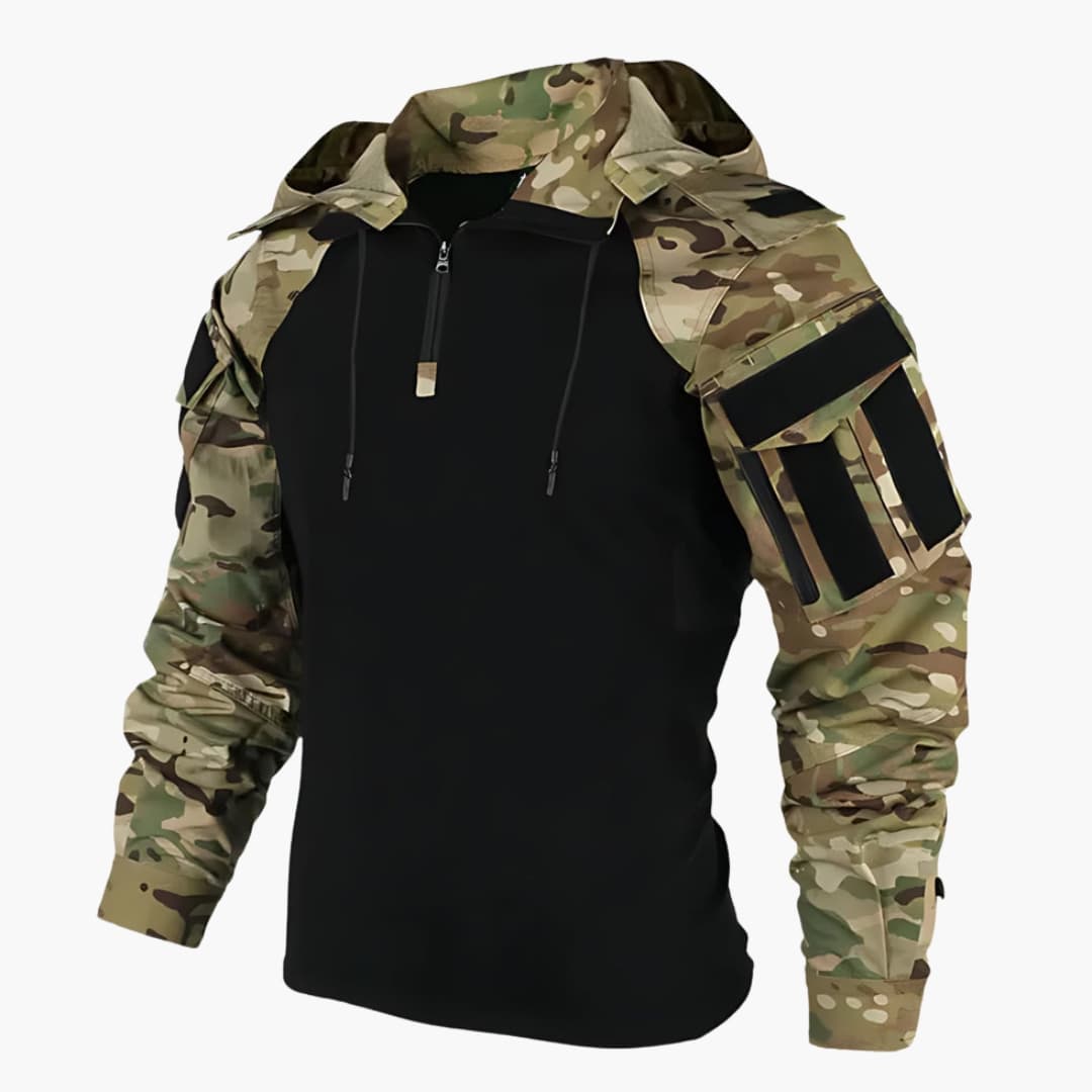 Tactical jacket for men with hood
