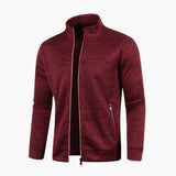 Men's zip-up jacket with stand-up collar and pockets