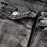 Ombre Wide-Leg Cargo Jeans