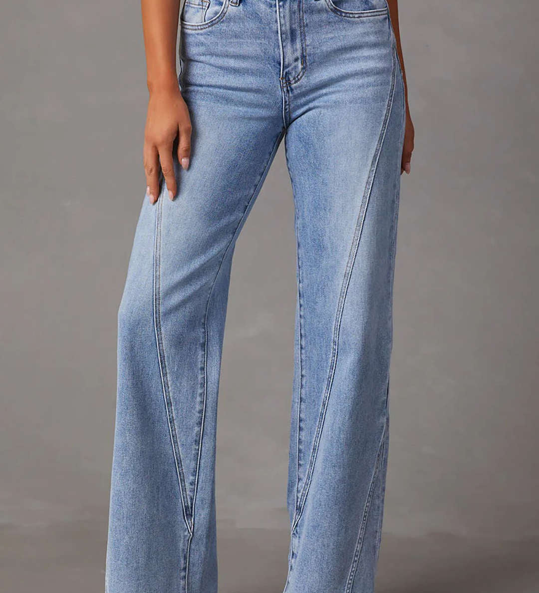 Vintage Wash Straight-Leg Jeans