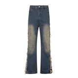 Rebel Shred Contrast Fringe Jeans