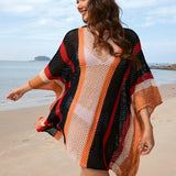 Black Solstice Shores Crochet Cover-Up