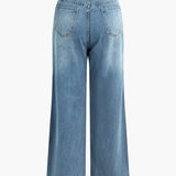Vintage Wash Straight-Leg Jeans