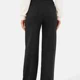 Harbour Street Wide-Leg Button Pants