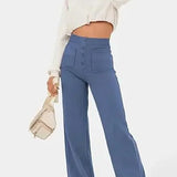 Harbour Street Wide-Leg Button Pants