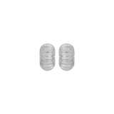 Silver Hollow Hoop Earrings