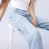 Meadow Bow Embroidered Jeans