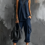 Valentina  - Flowy casual set with pockets