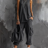 Valentina  - Flowy casual set with pockets