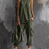Valentina  - Flowy casual set with pockets