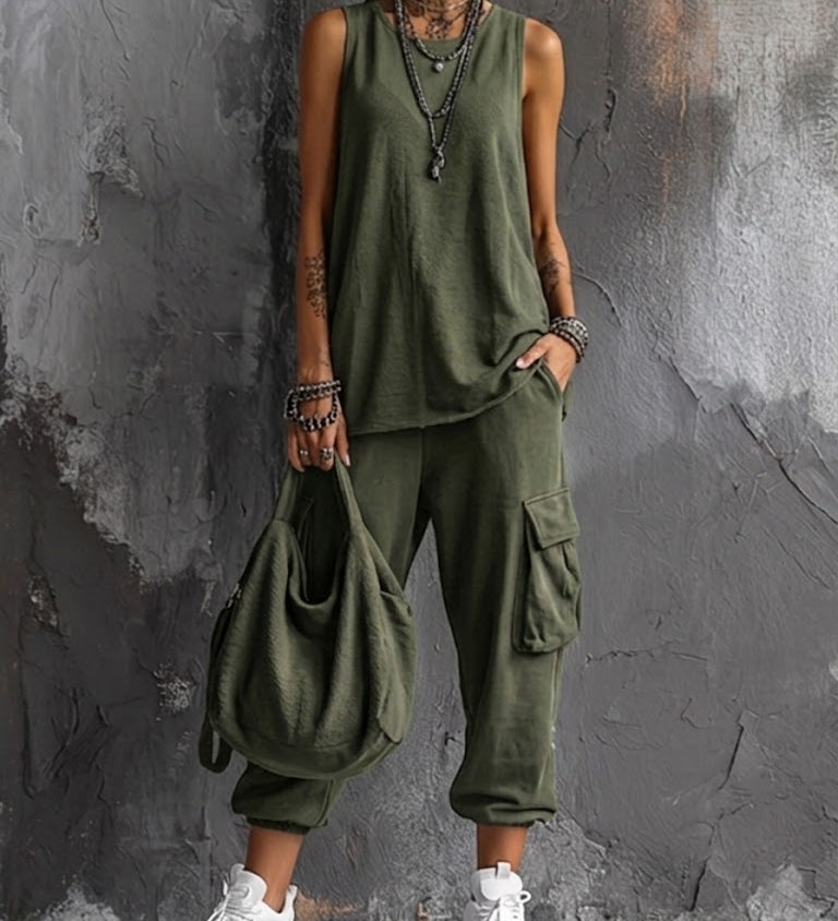 Valentina  - Flowy casual set with pockets